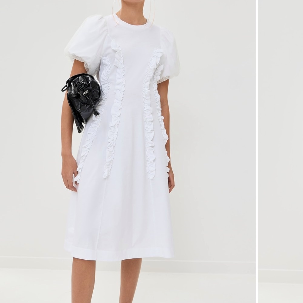 Simone Rocha Tulle Overlay Multi Ruffle Frill Dress